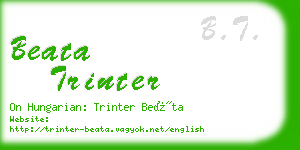 beata trinter business card